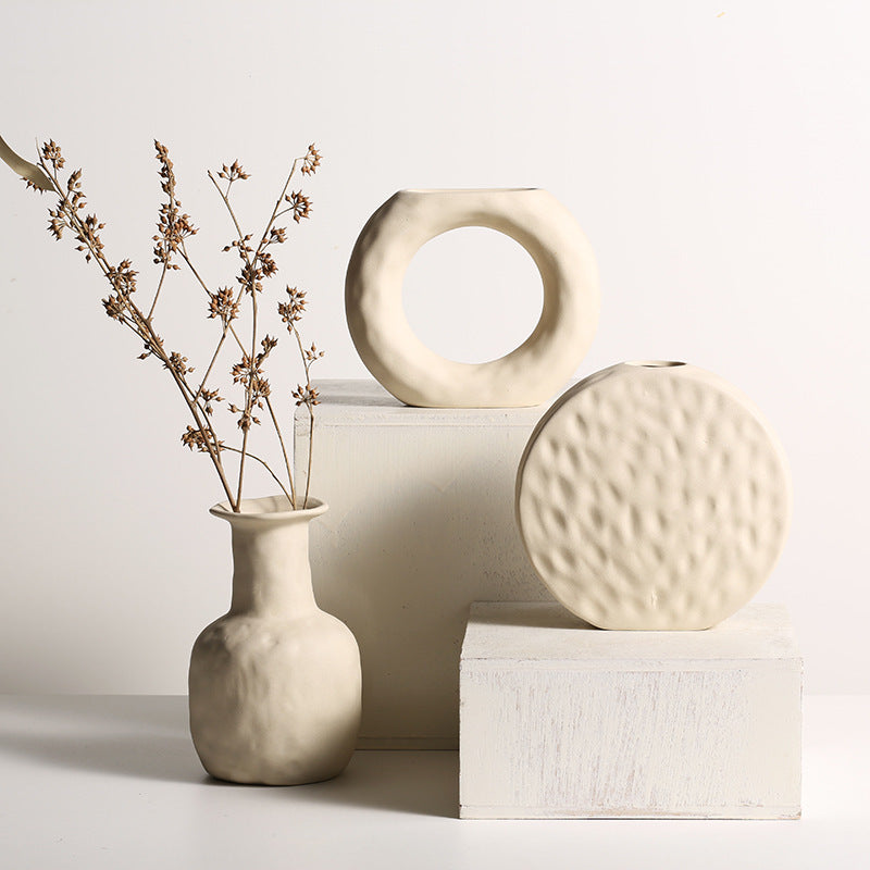 Scandinavian Style Primitive Ceramics Vases Ornaments - MoisArts 